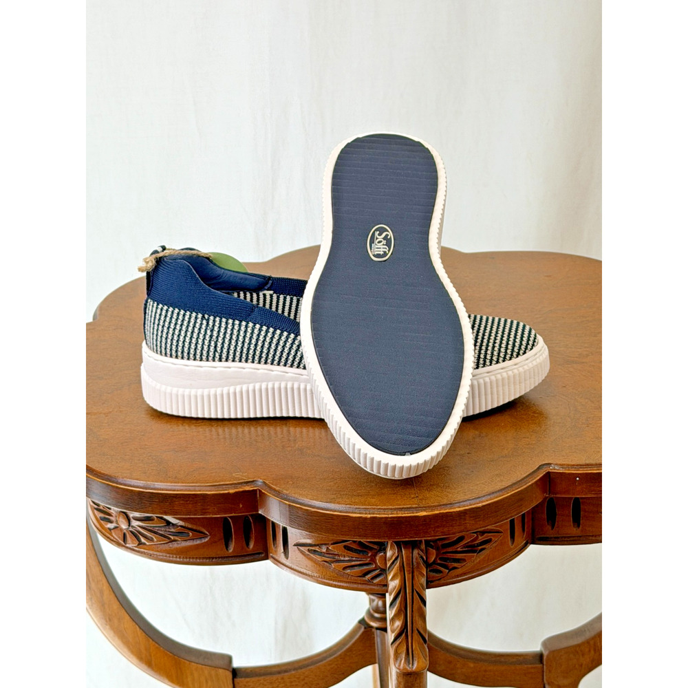 NIB Sofft Frayda Blue White Nautical Stripe Tennis Shoe #0372 US 6.5 - Picture 6 of 8